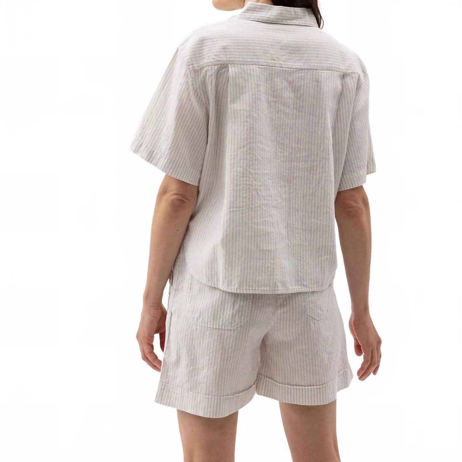 New Holebrook Usa Lydia Shorts In White/Sand — image 3 of 4